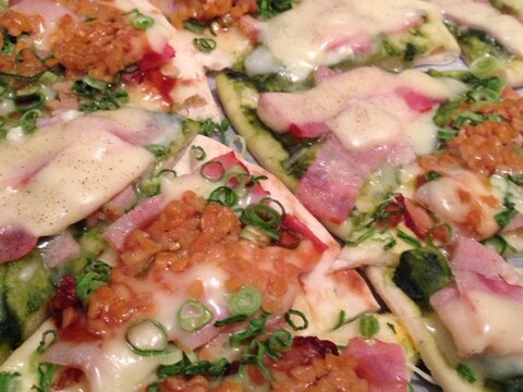 納豆ピザ レシピ 作り方 By みぃゃんっ 楽天レシピ